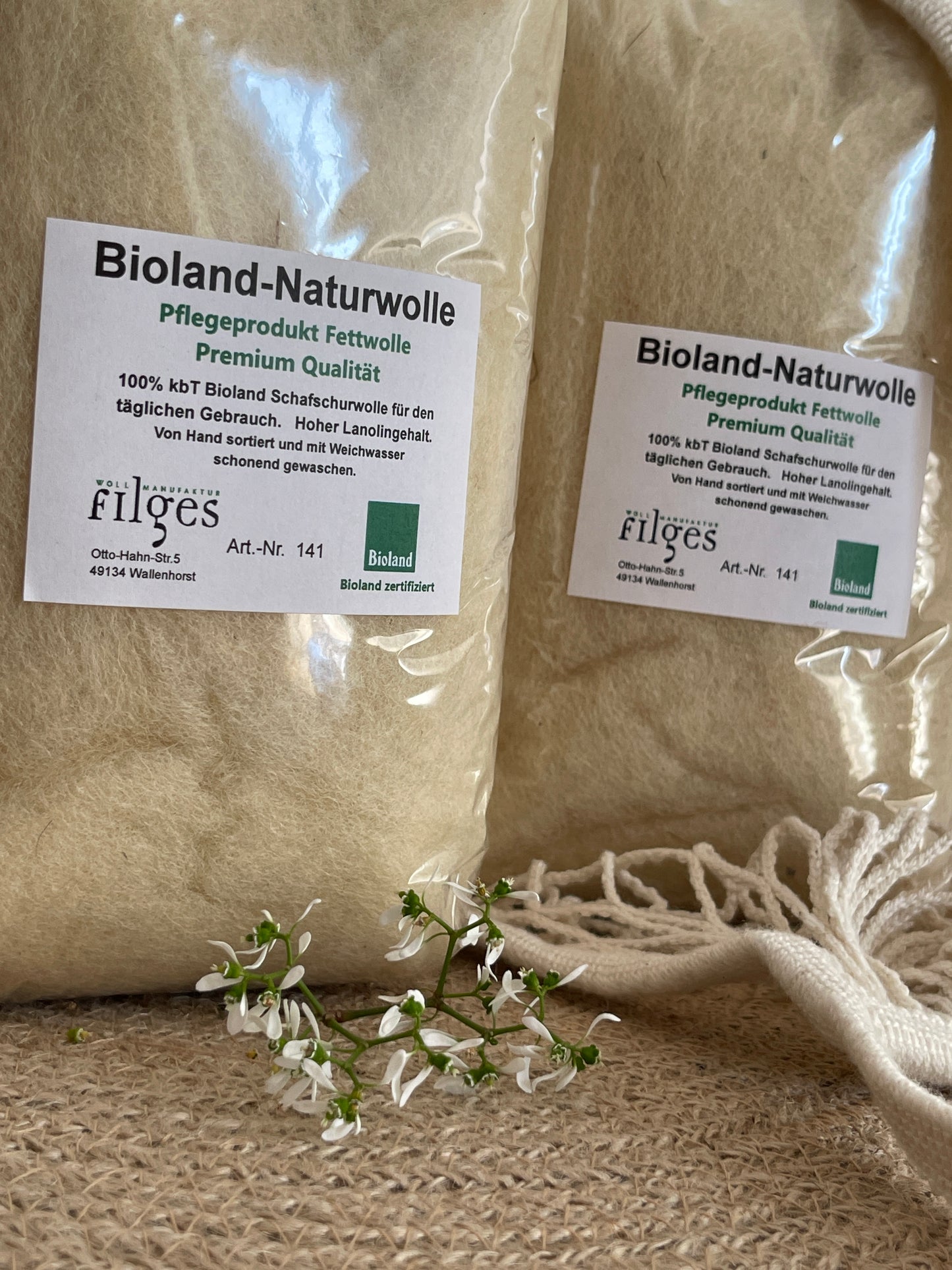 Bioland Naturwolle 100 Gramm
